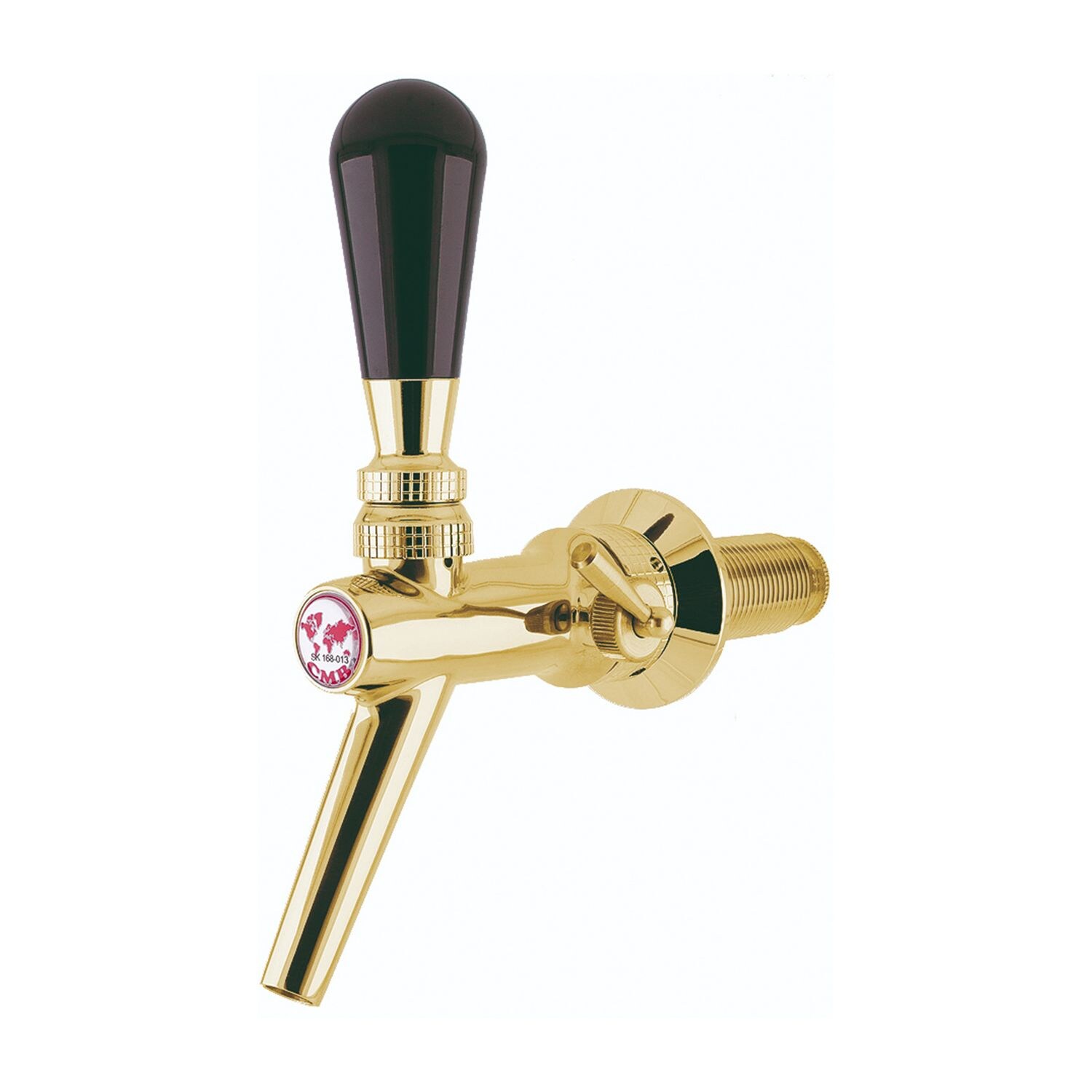 Kompensatorhahn V10 aus Chromnickelstahl, gold, Length:55 mm