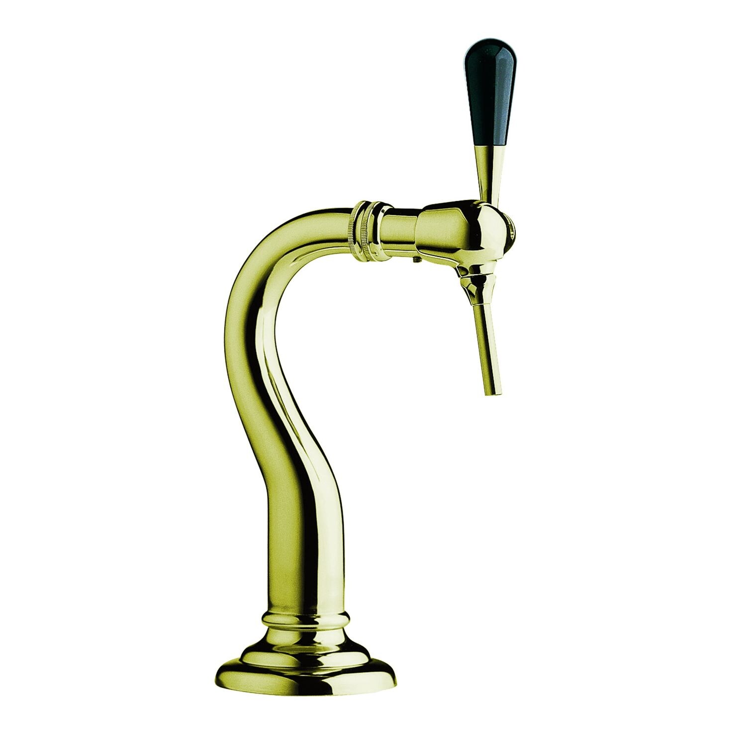 Schanksäule, Modell Baby-Schwanenhals, 1-leitig, Messing