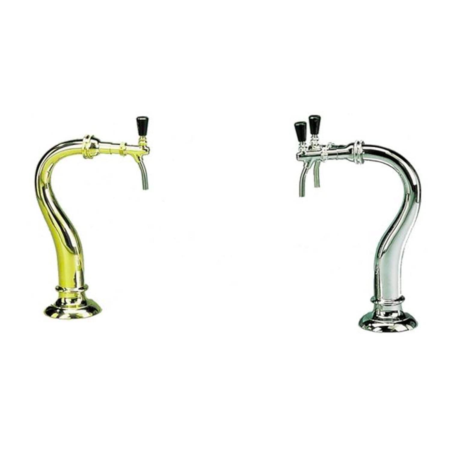 Schanks&auml;ule, Modell Schwanenhals, 2-leitig, Messing 