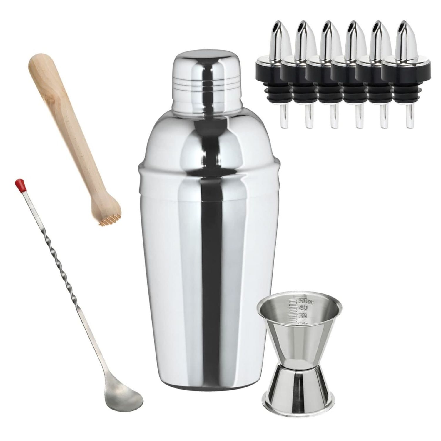 Cocktail Shaker set - 3-teiliger EDELSTAHLSHAKER 