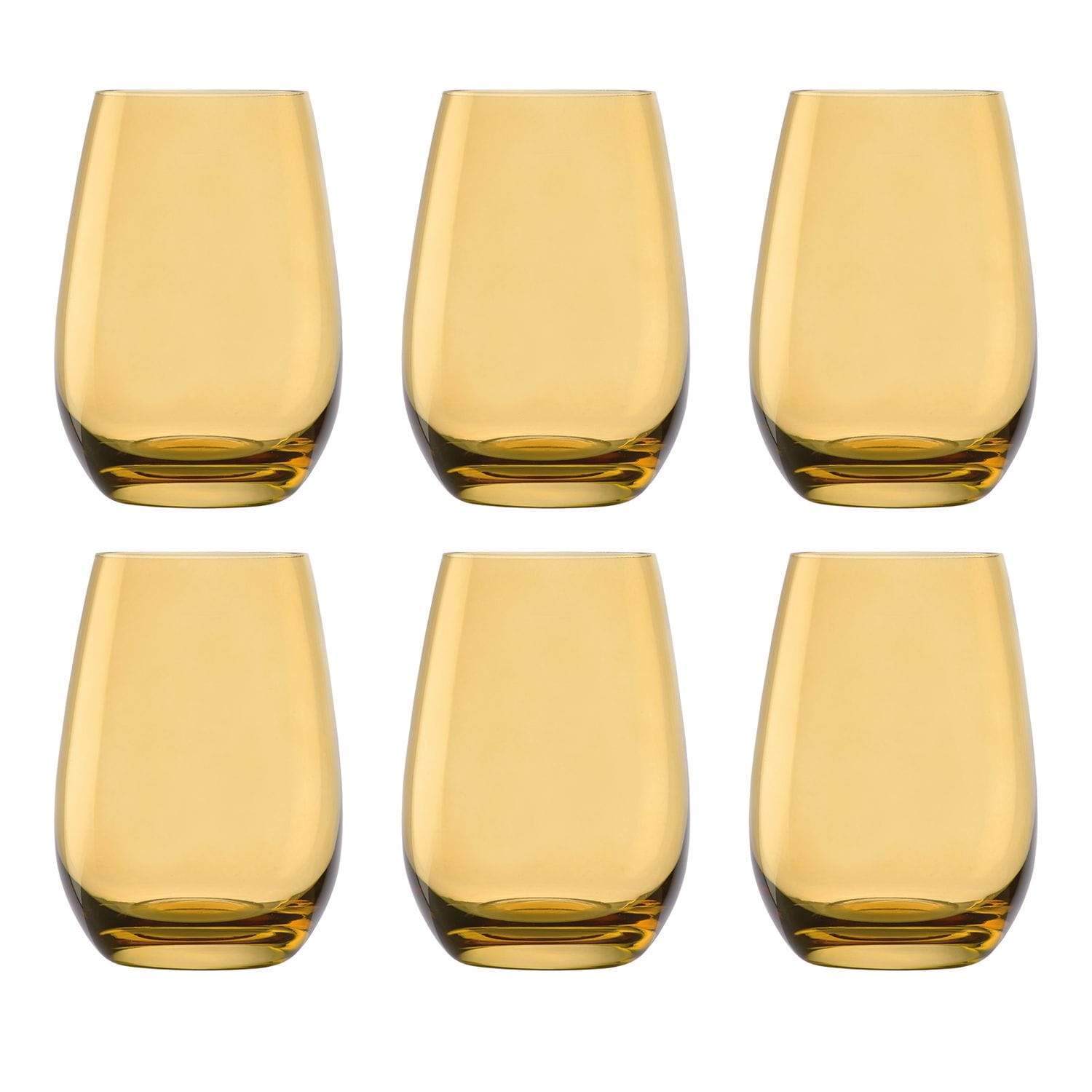 Farbige Trinkgl&auml;ser ELEMENTS 6er-Set, Bernstein, 465 ml 