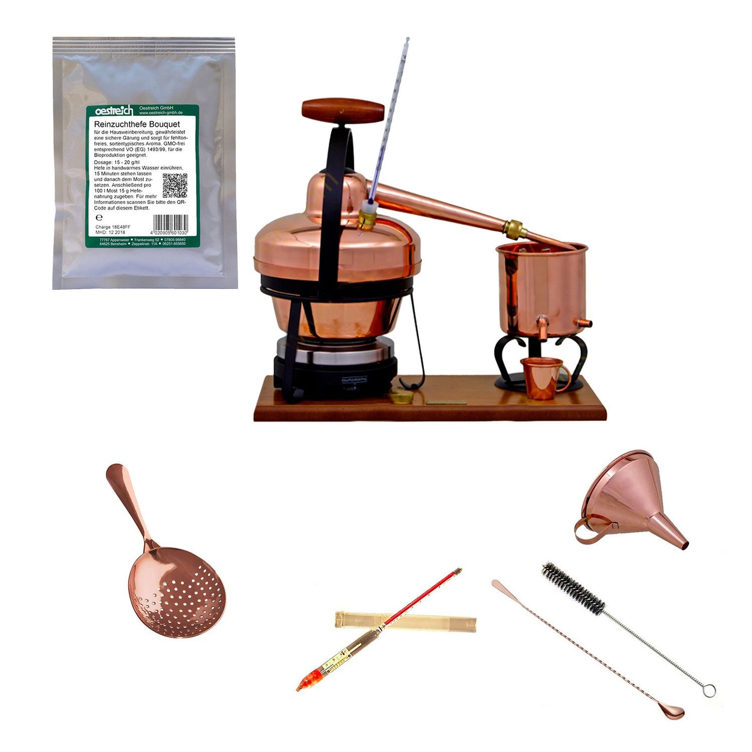 Komplettset - Destille premium 1,25 Liter mit Reinzuchthefe 
