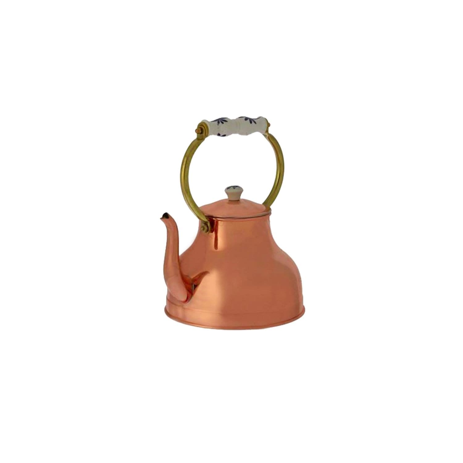 Schlichte Teekessel mit Porzellanhenkel 