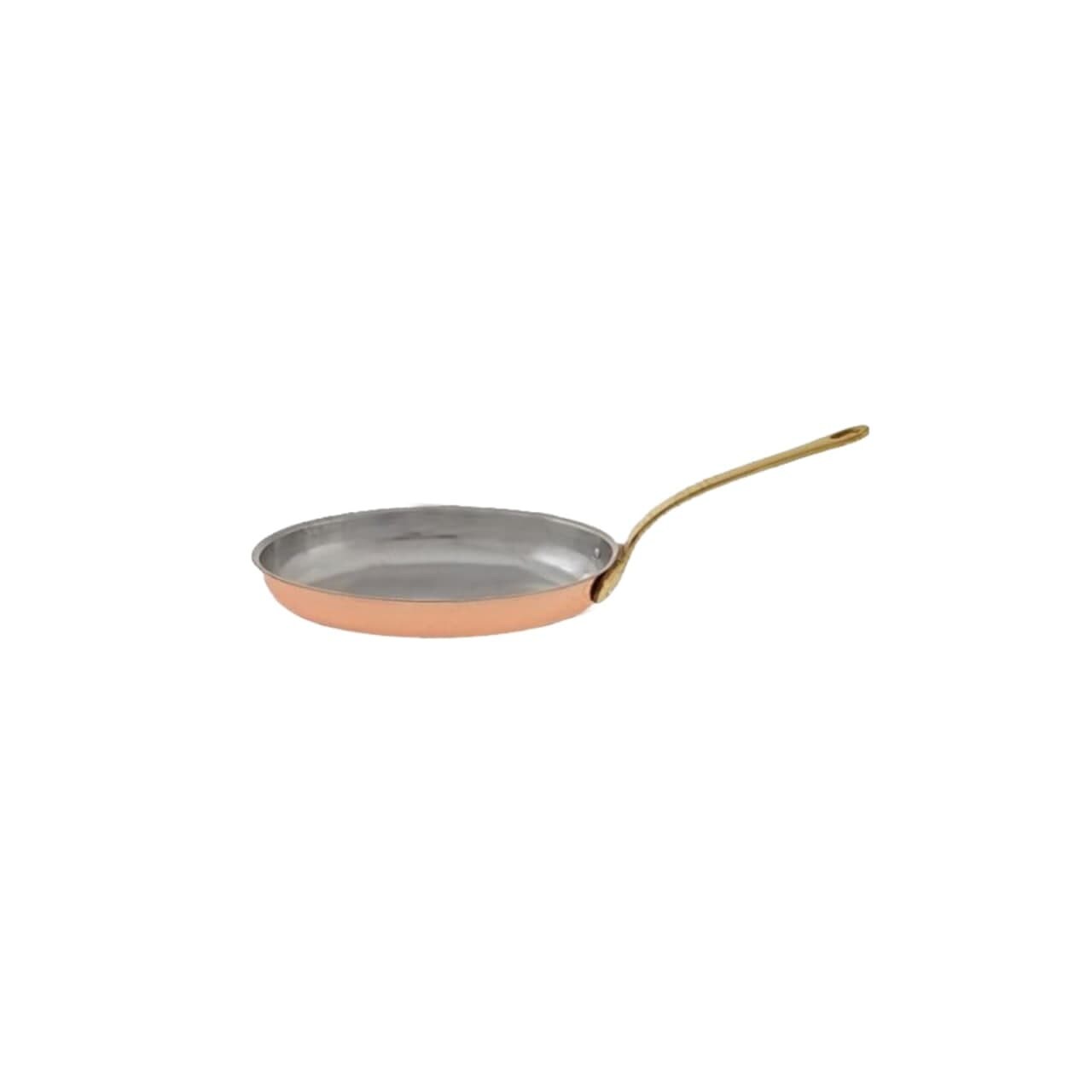 Kleine ovale Kupferpfanne