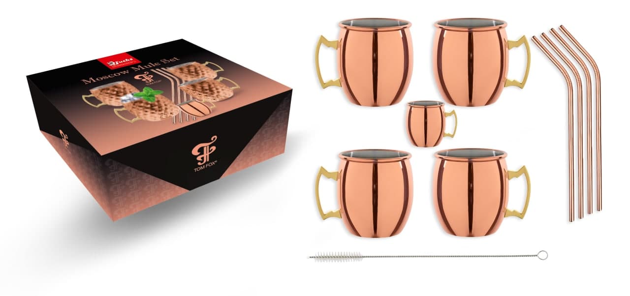 Moscow Mule Becher Set Kupfer 