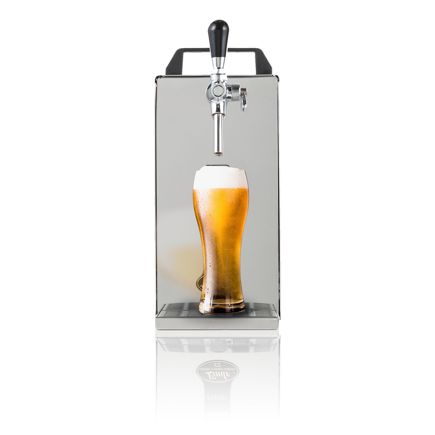 Zapfanlage, Bierzapfanlage PYGMY 25/K mit Membranpumpe, 1-leitig Trockenkühlgerät aus Edelstahl, 35 Liter/h, Green Line