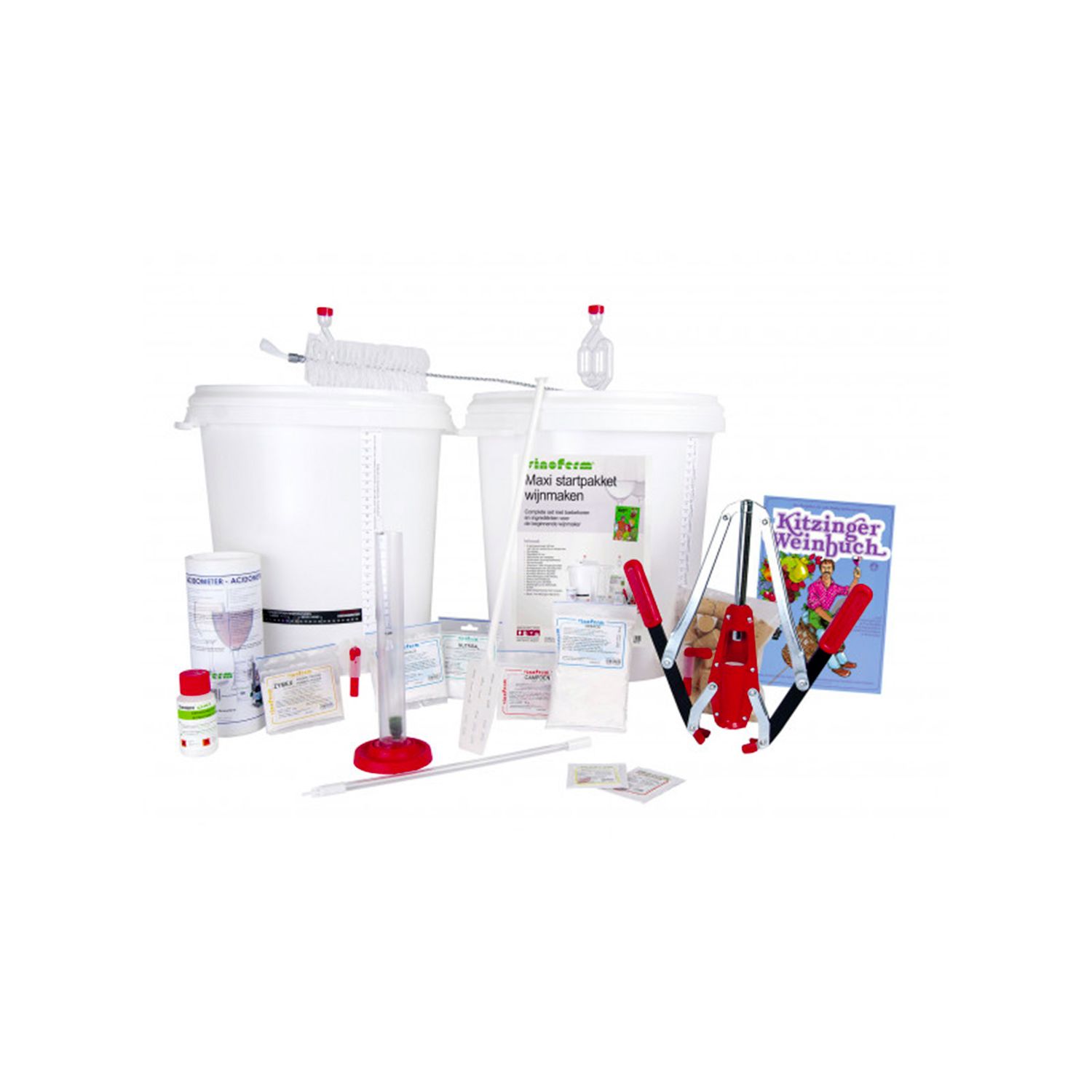 Wein selber machen, Wein selber machen Set - Startpaket MAXI mit Anleitung, Instruction language:Niederl&auml;ndisch 