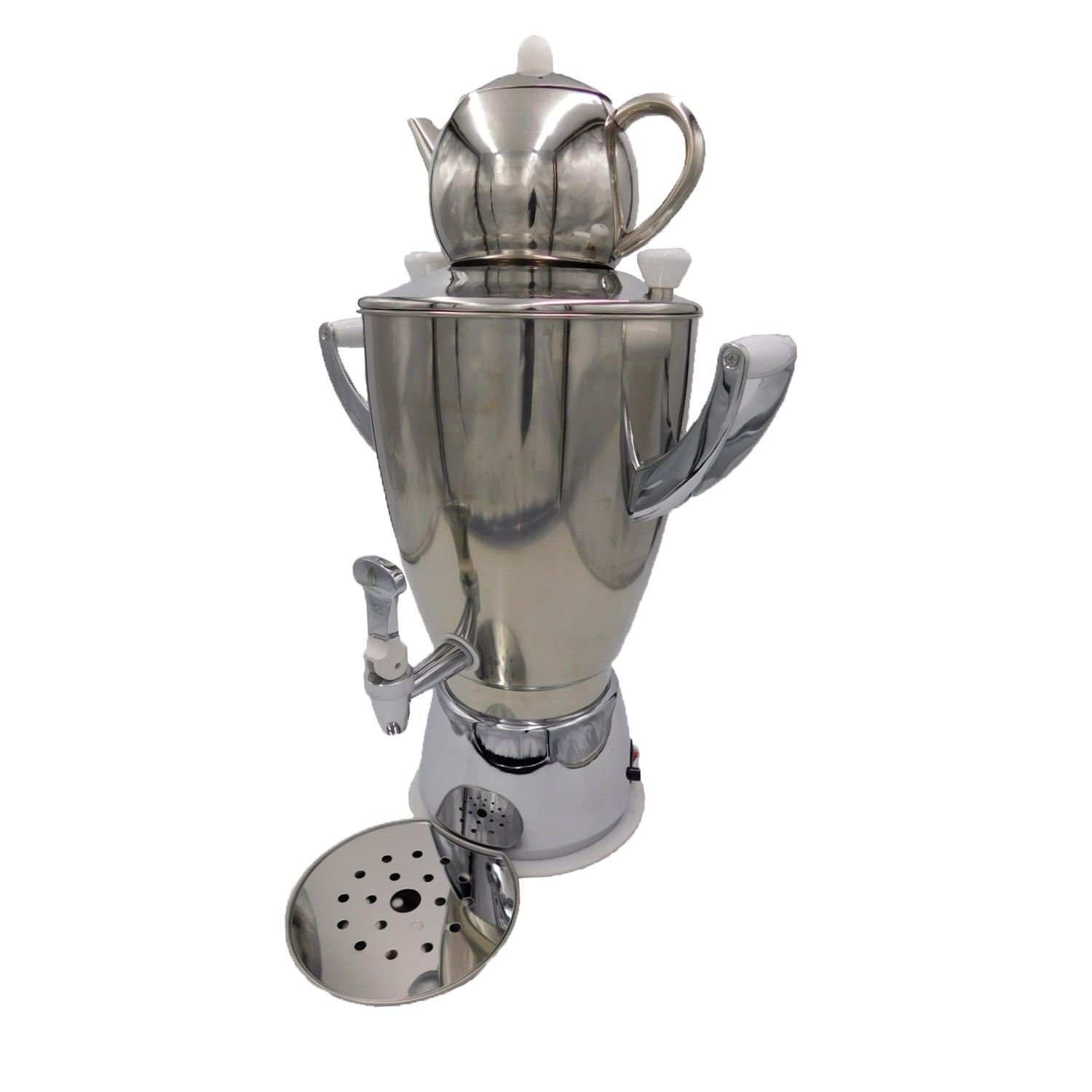 Samowar, Teekocher, Samowar elektrisch - premium, SAMORAI 1 silver 