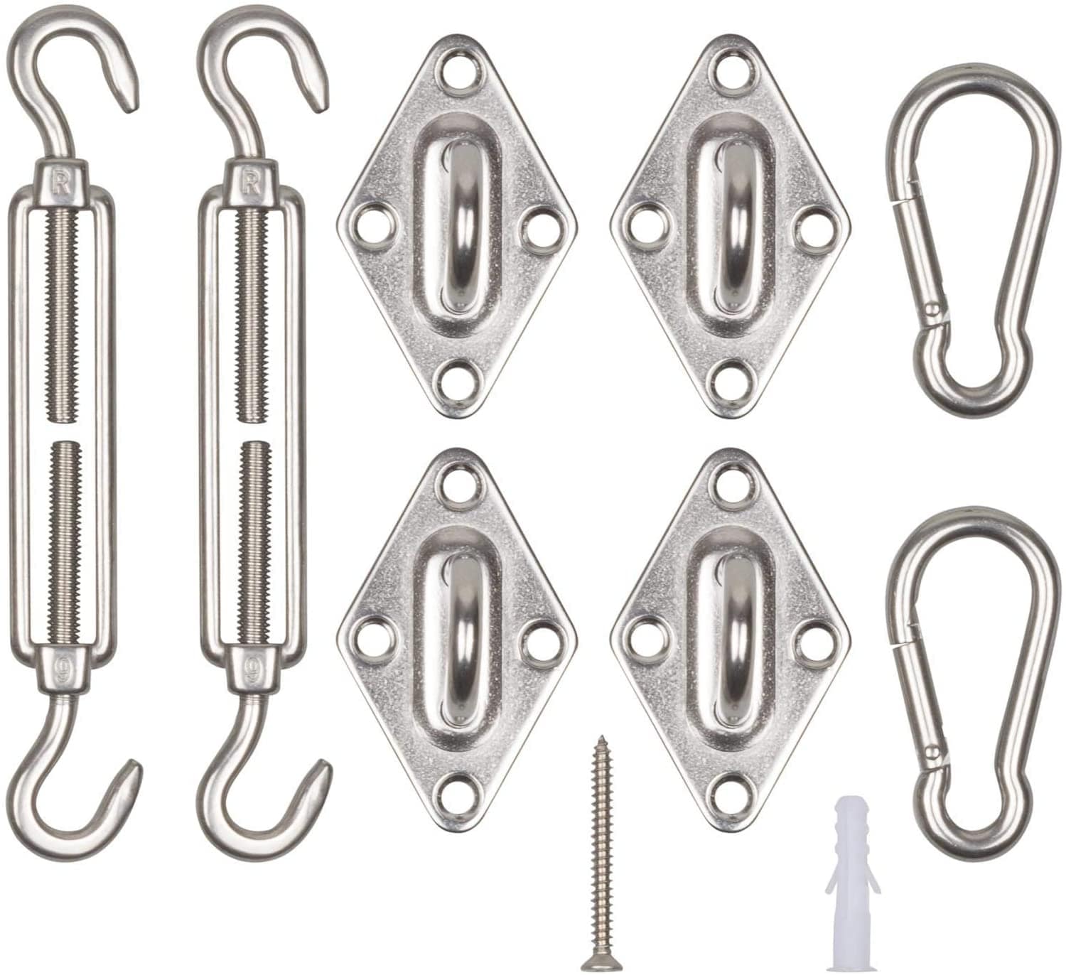 Sonnensegel Aufbauset Edelstahl M6 