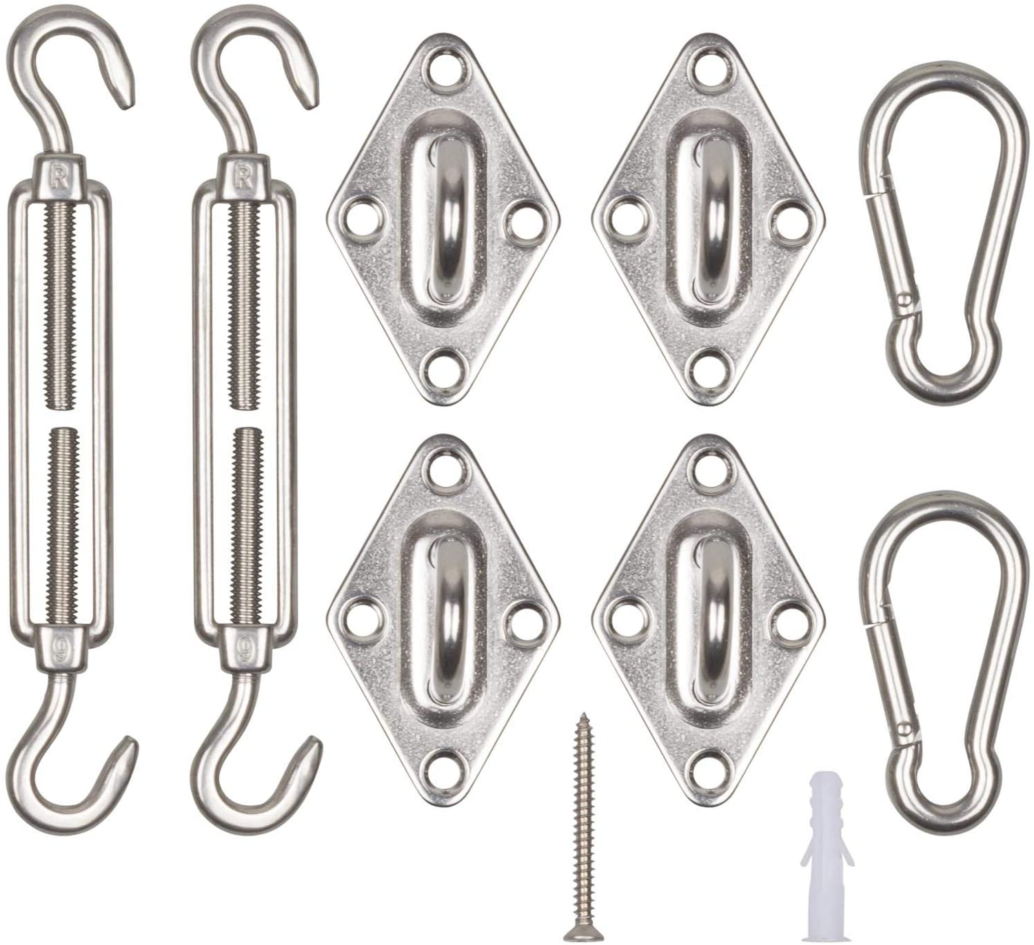 Sonnensegel Aufbauset Edelstahl M8 