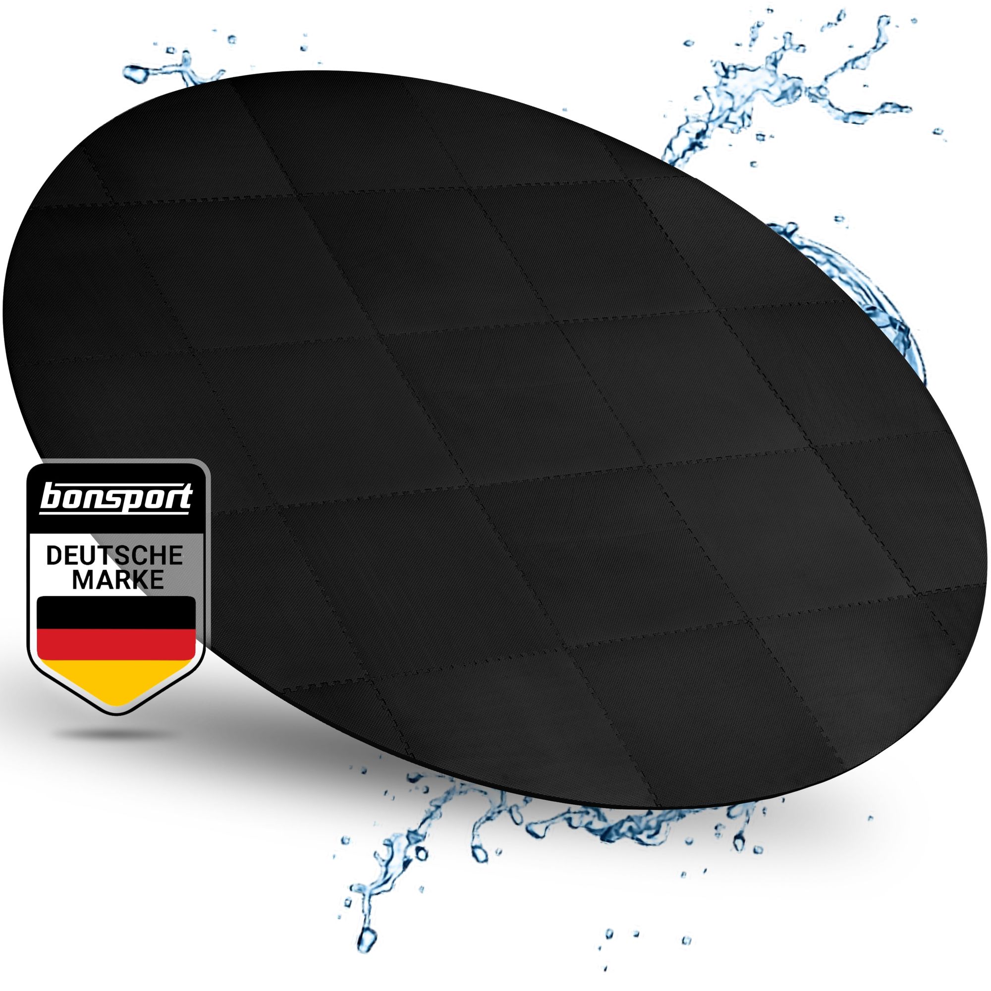 Whirlpool Matten Set 240 cm rund, schwarz 