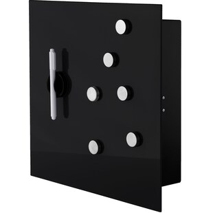 Schlüsselkasten mit Glasmagnettafel, 33 x 33 x 6,8 cm inkl. 6 Magneten 