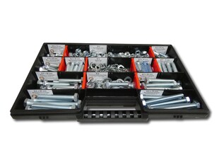 200 tlg Sechskantschrauben Sortiment mit Muttern Unterlegscheiben Federringen M10 // 12mm-70mm Schrauben Set 