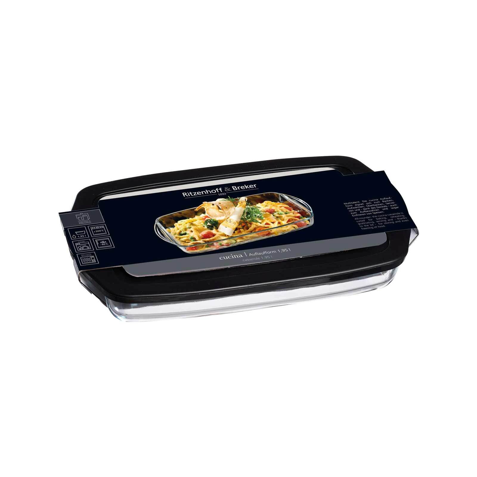 Auflaufform mit Frischhaltedeckel Cucina 1,95 Liter