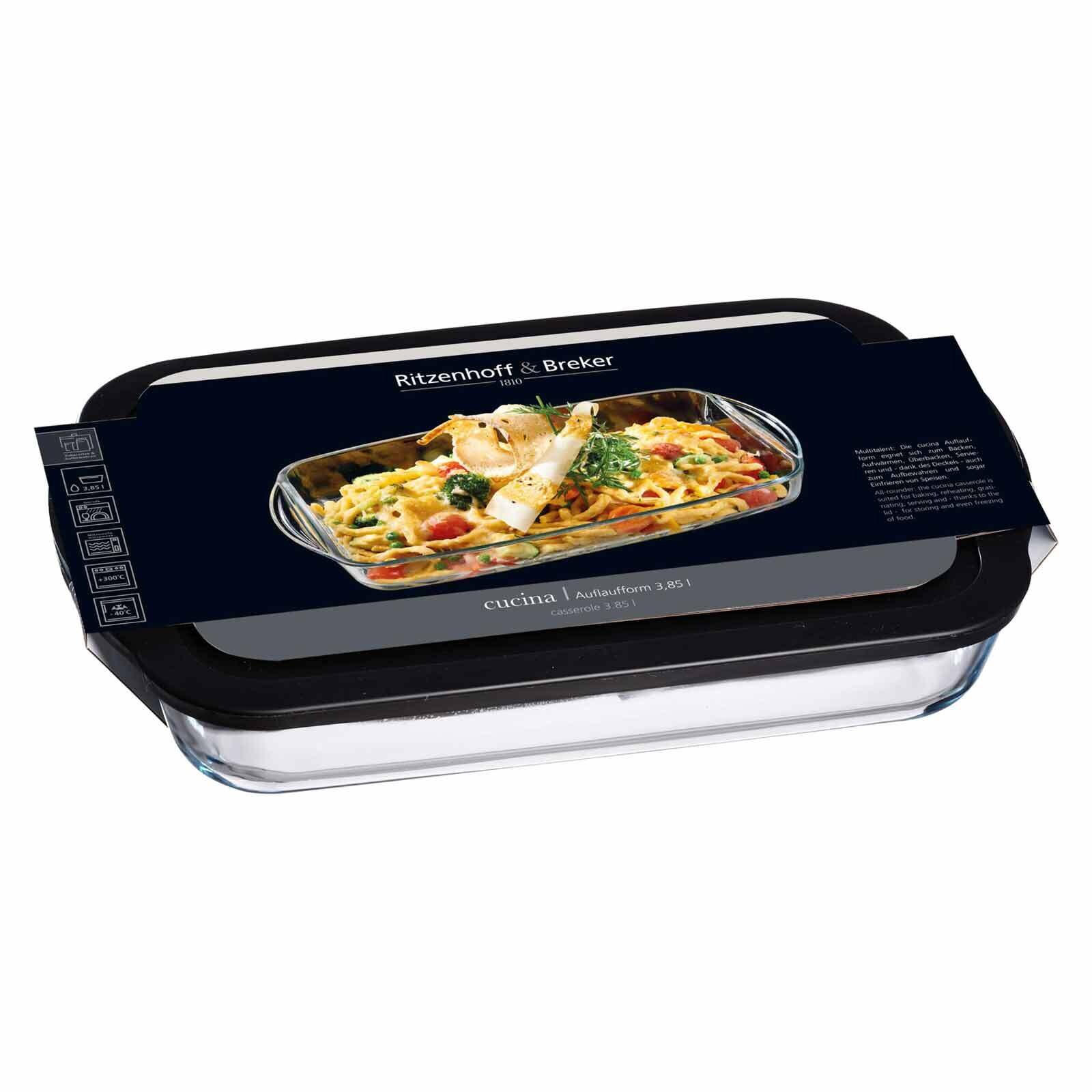 Auflaufform mit Frischhaltedeckel Cucina 3,85 Liter