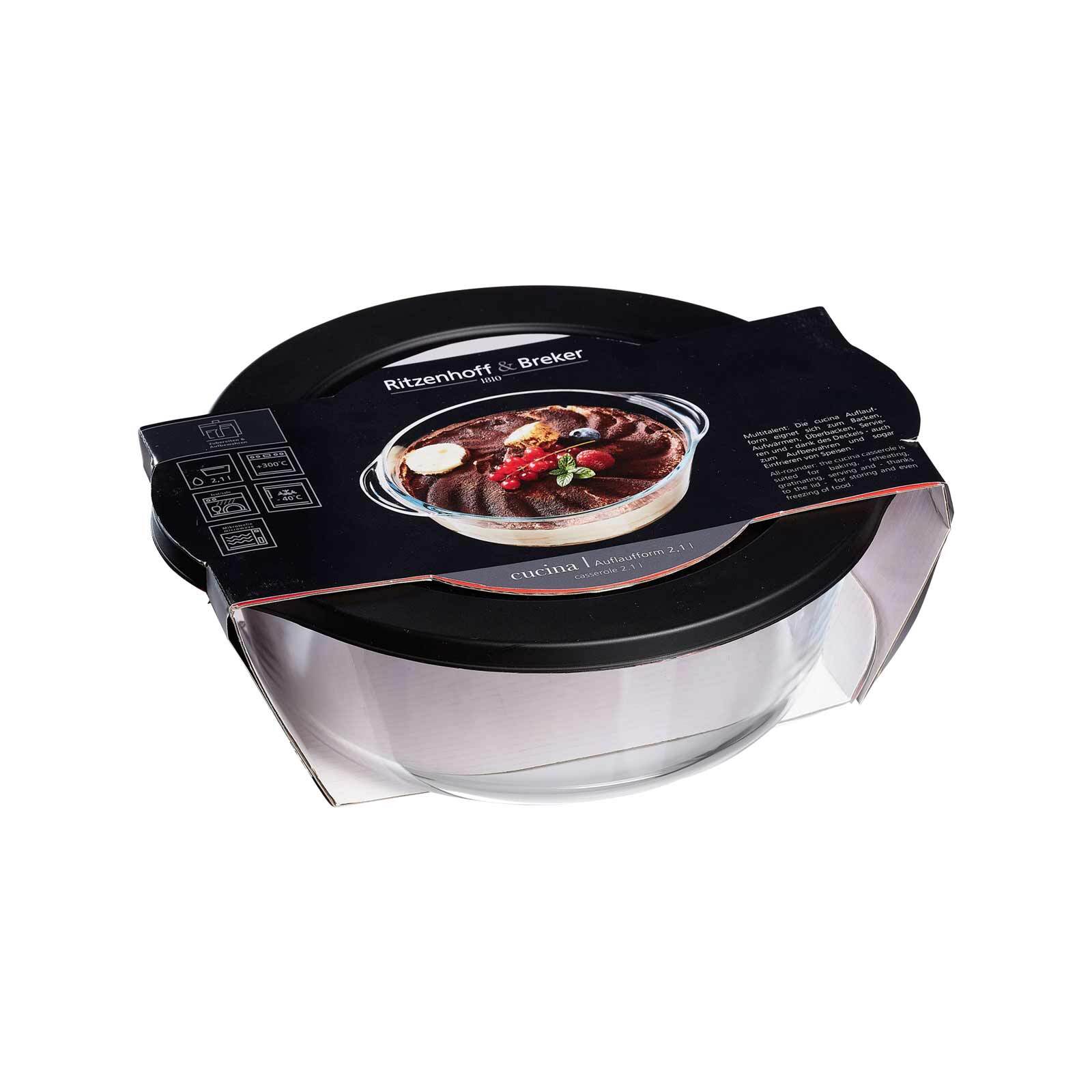 Ritzenhoff & Breker Auflaufform mit Frischhaltedeckel Cucina 2,1 Liter 