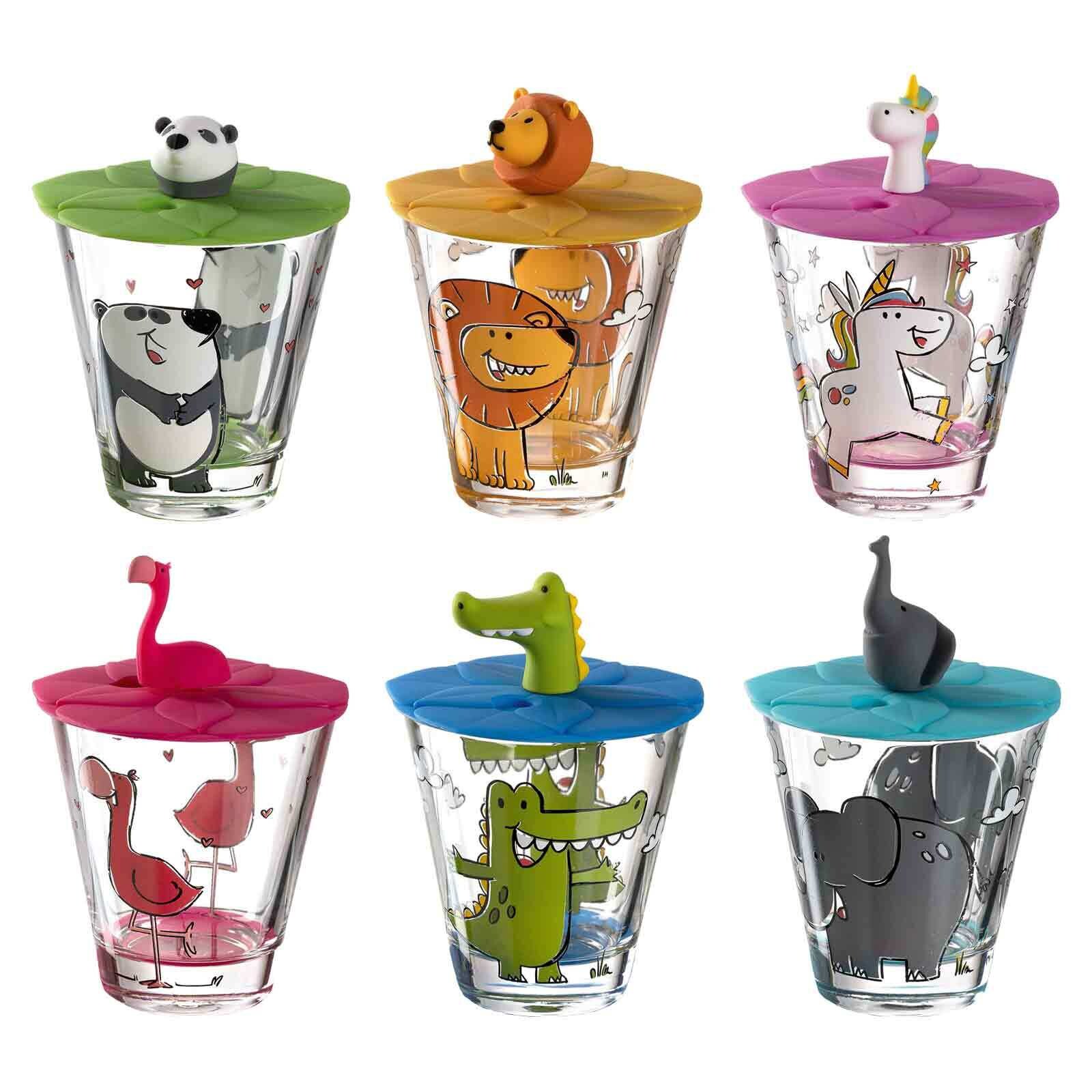 Kinderbecher mit Deckel Bambini  6er Set