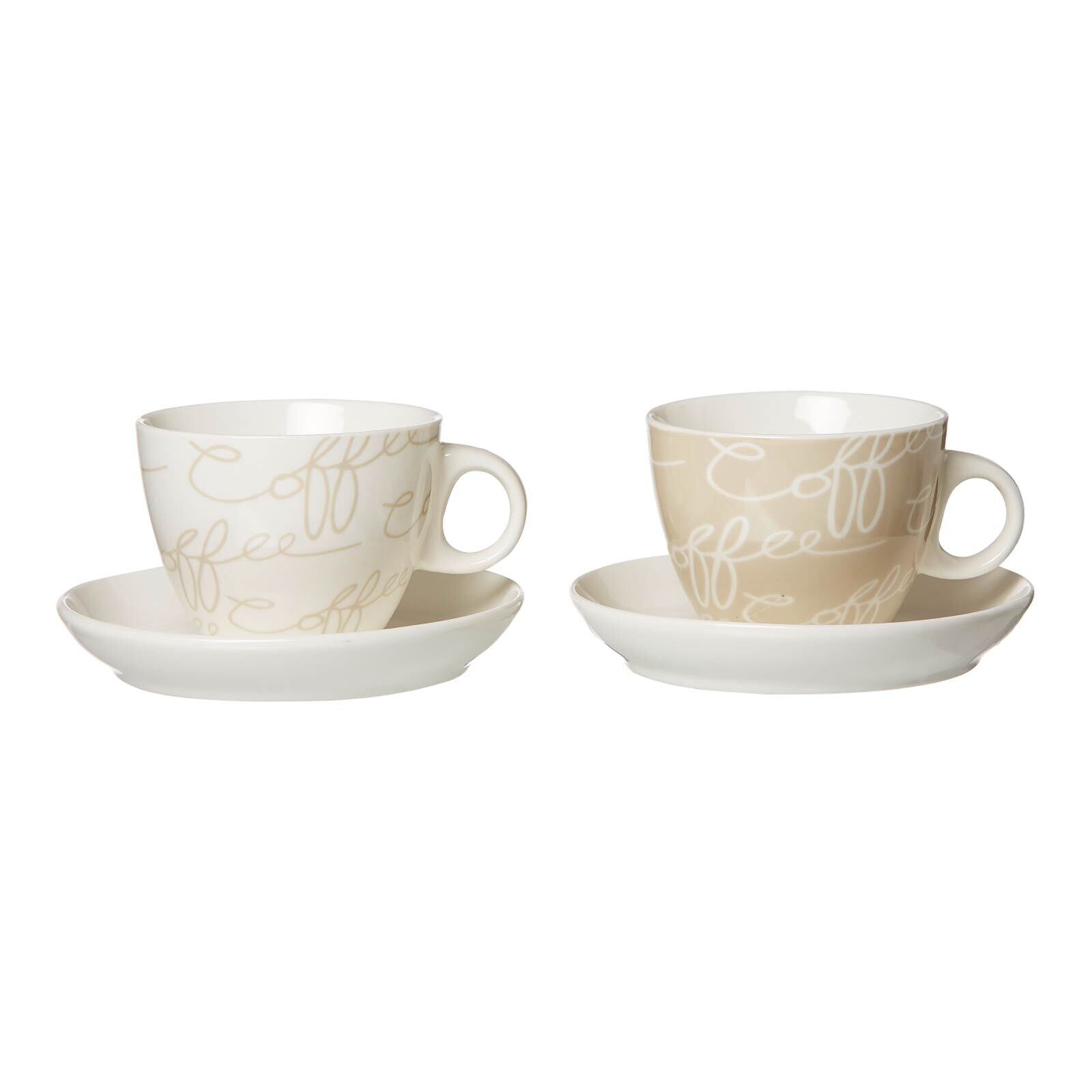 Cappuccino-Geschirr Cornello 4er Set