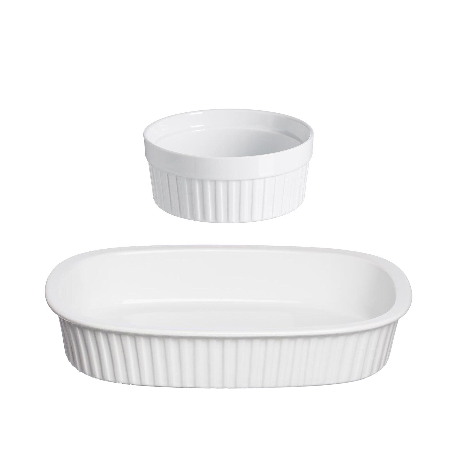 Auflaufformen Bianco 2er Set