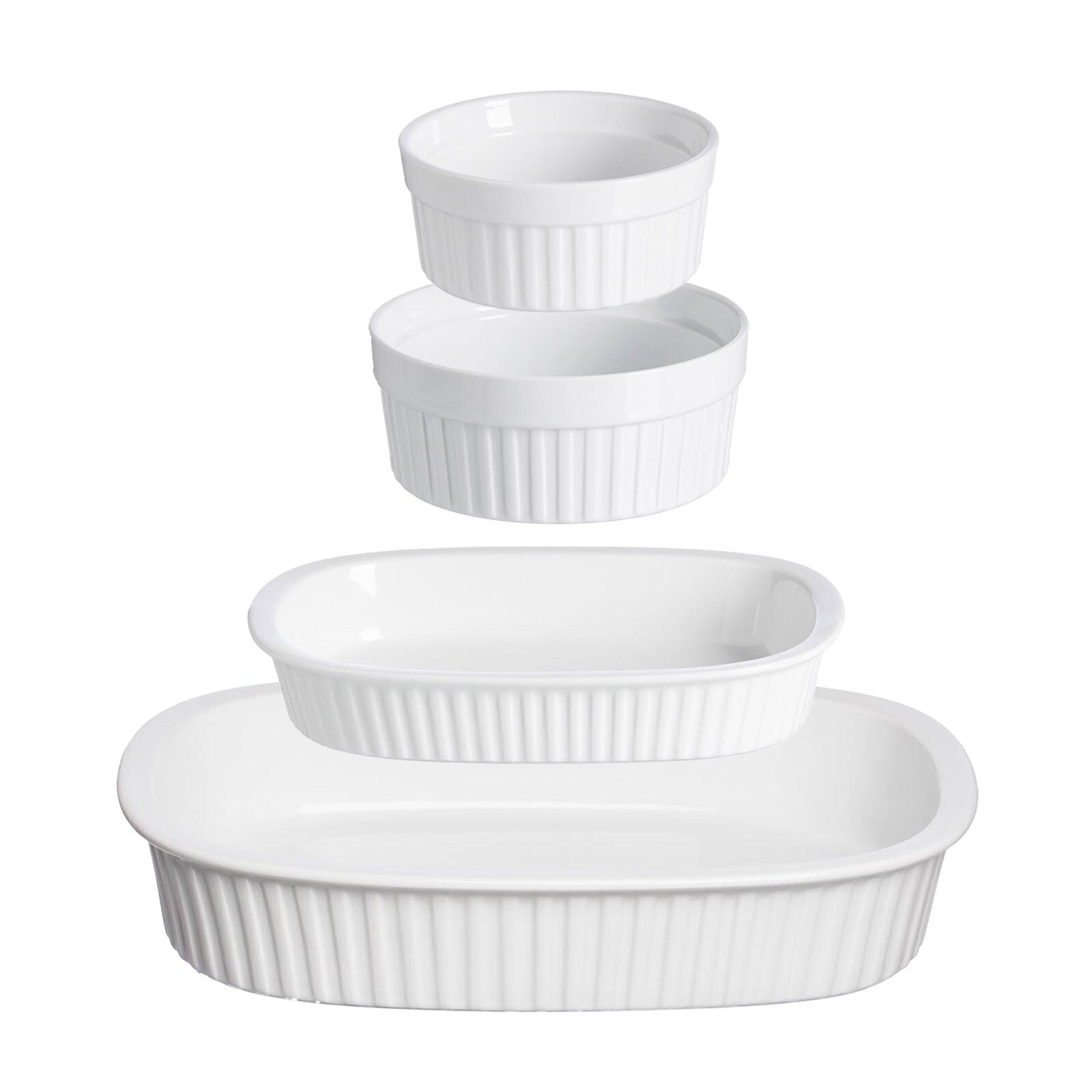 Auflaufformen Bianco 4er Set