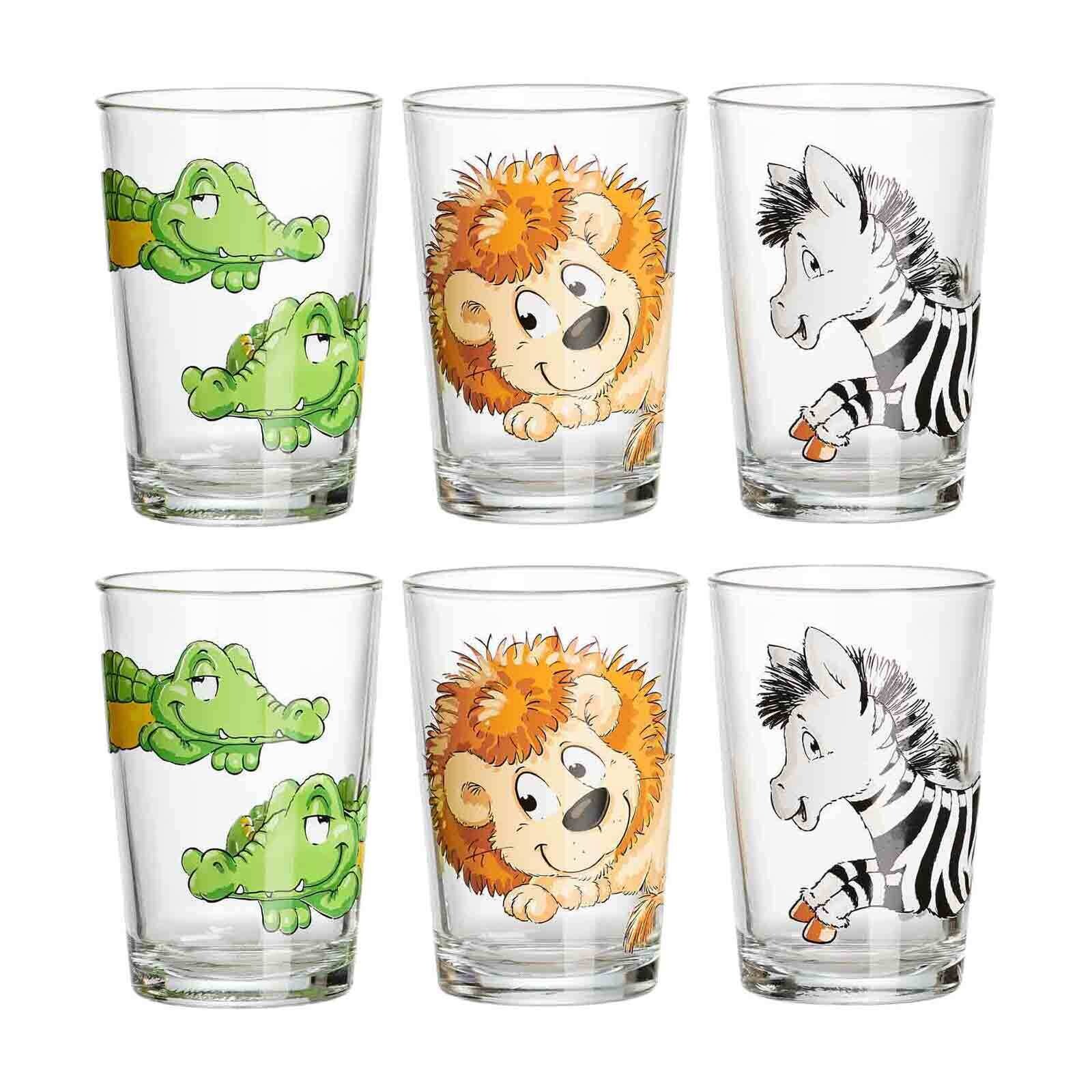 Kindergläser Dschungeltiere  6er Set