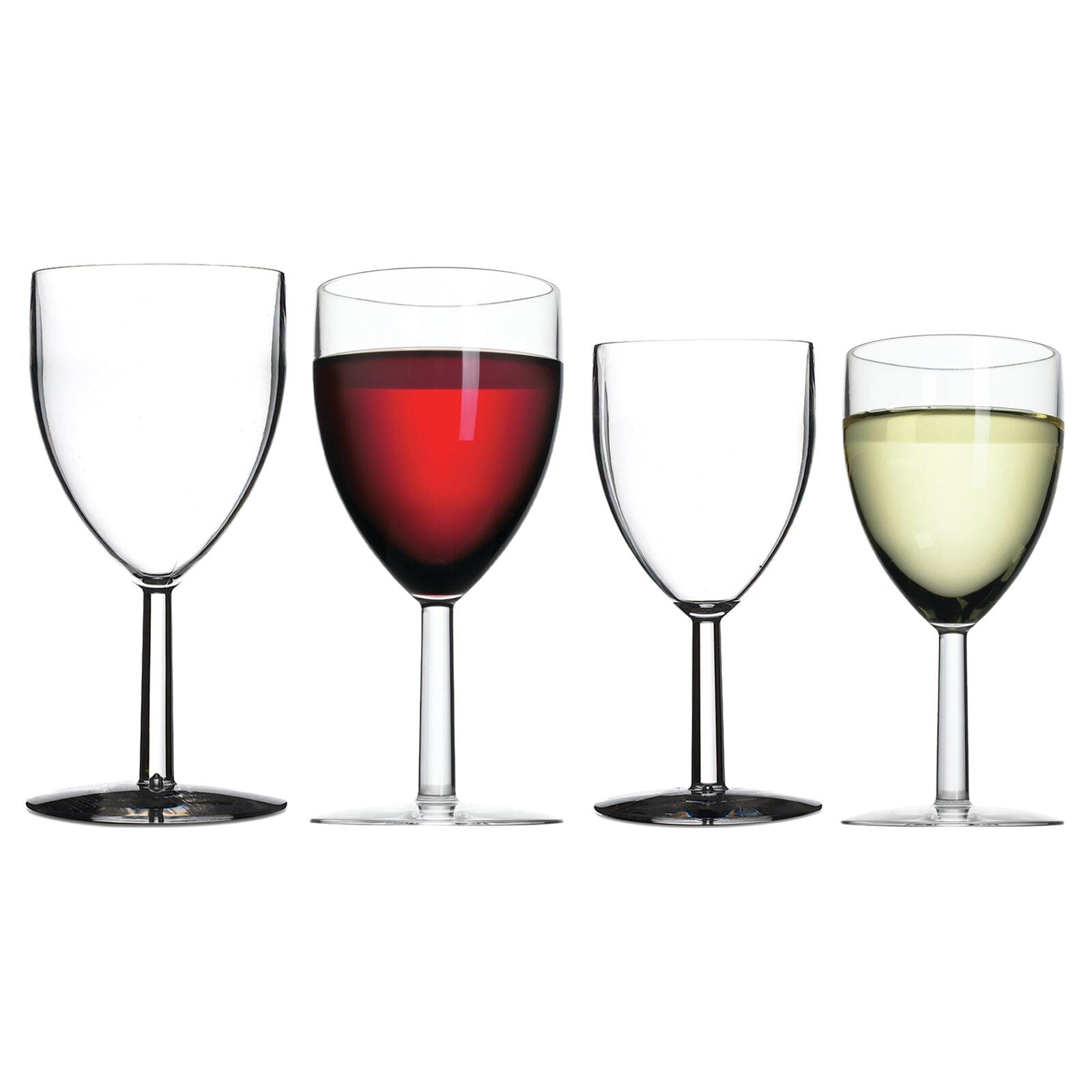 Mepal Kunststoff Rot- und Wei&szlig;weingl&auml;ser 300 ml + 200 ml 4er Set 