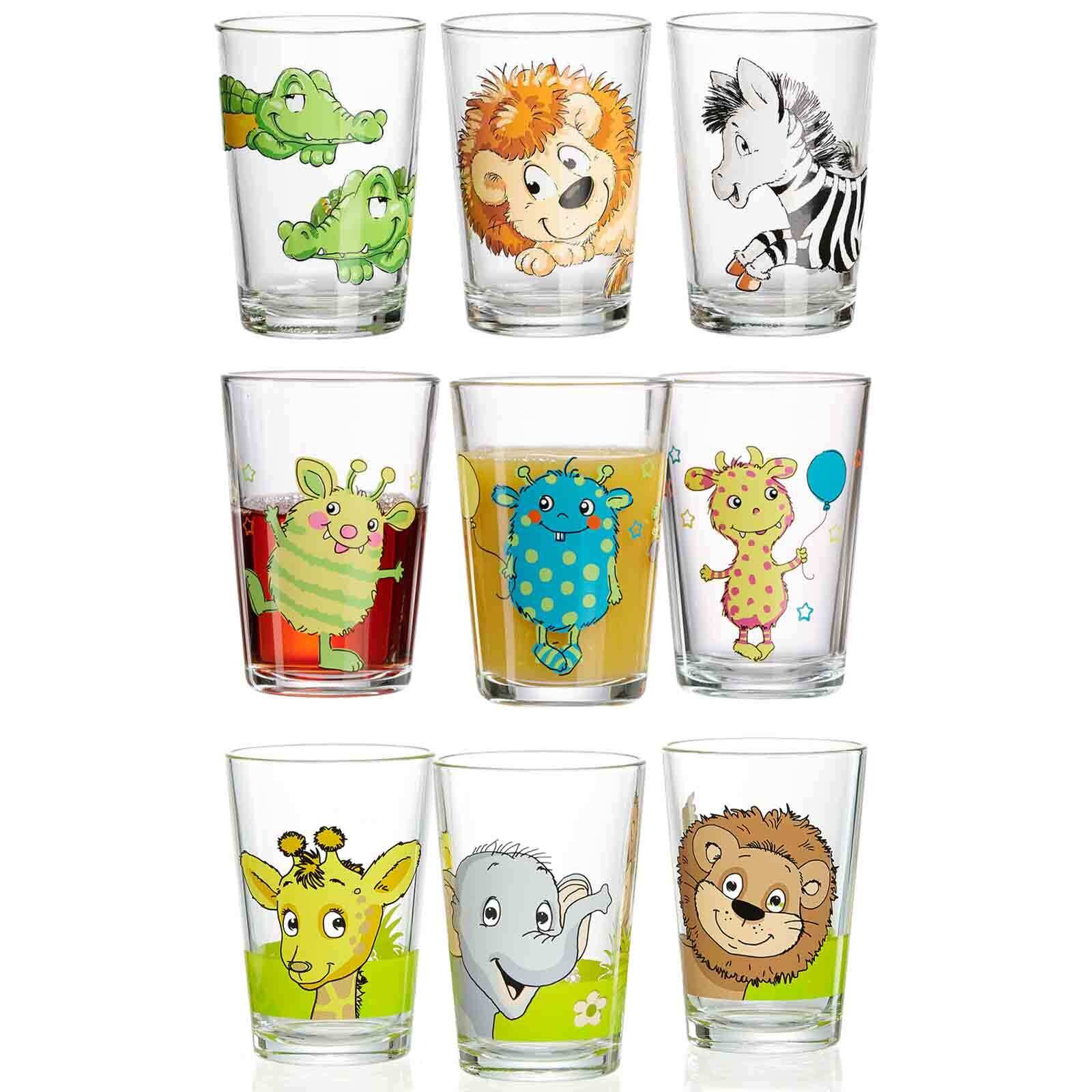 Kindergläser verschiedene Motive  9er Set
