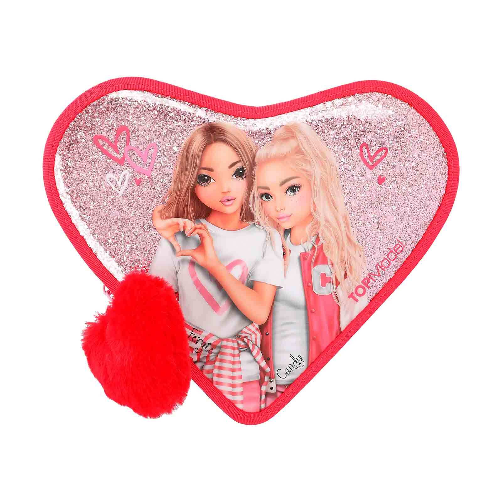 Depesche Herz-Federtasche mit Stifte TOPModel 25 x 20 cm 