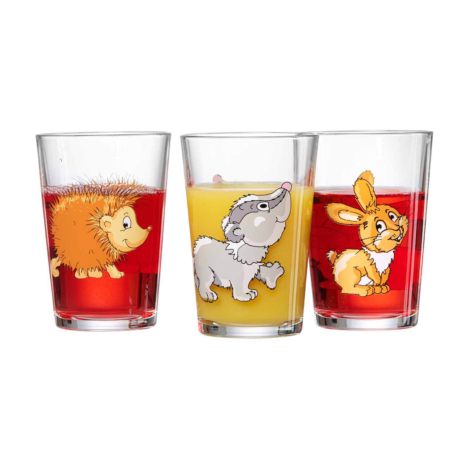Ritzenhoff & Breker Kindergl&auml;ser Waldtiere 205 ml 3er Set 
