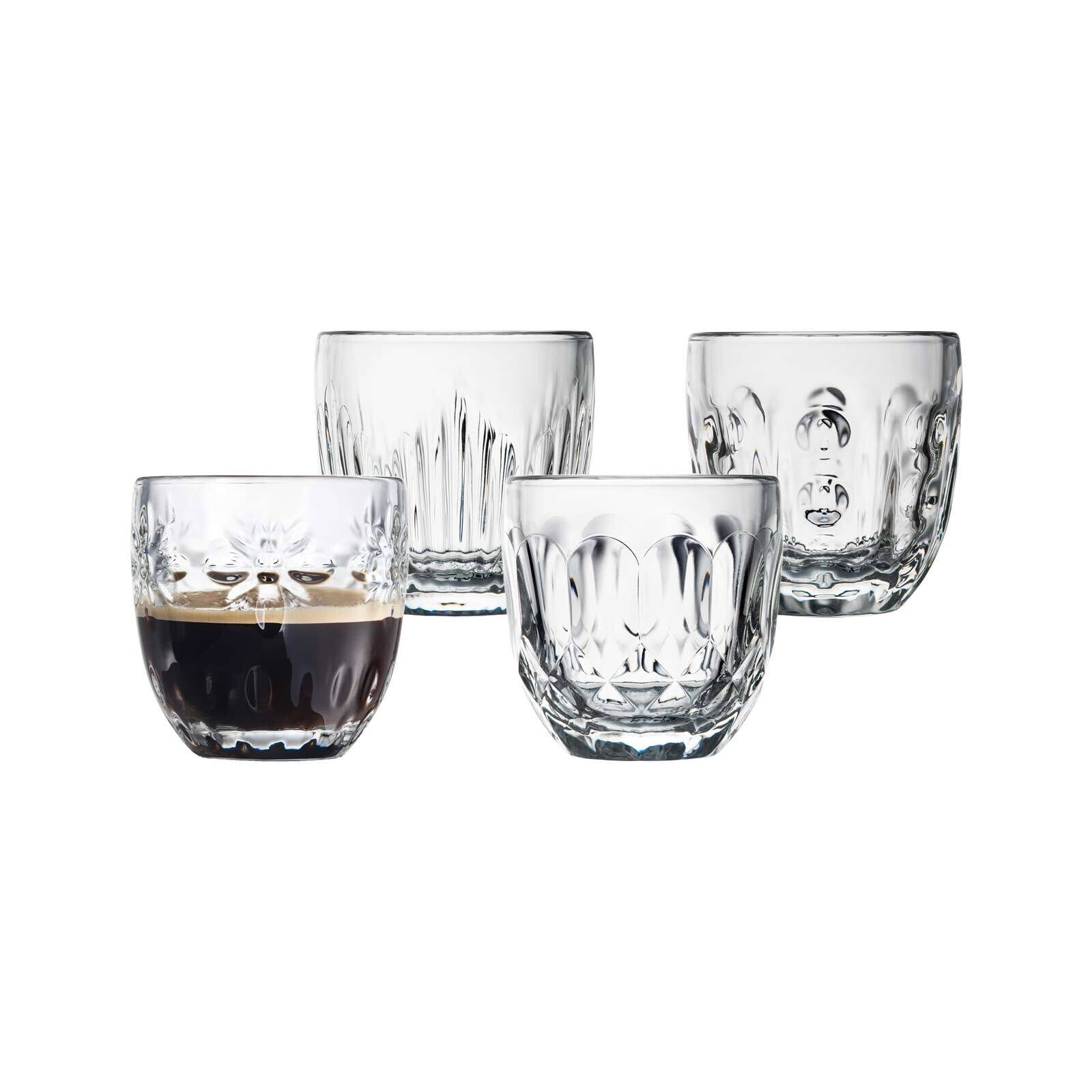 Espressogläser Facetten  4er Set