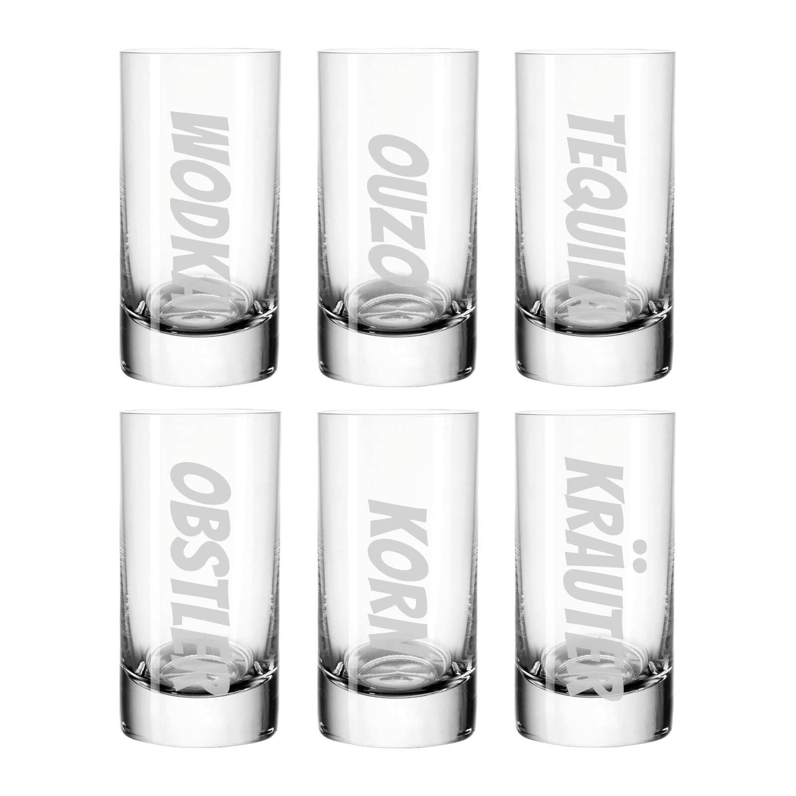 LUXENTU Stamper Schnaps-Ensemble 55 ml 6er Set 