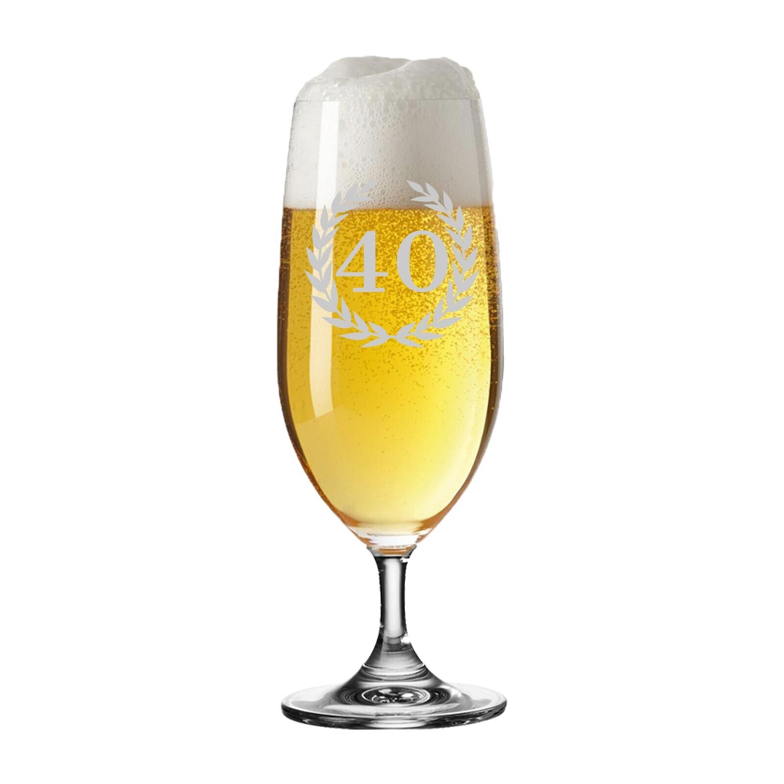 Biertulpe Pilsglas mit Gravur 40. Jubiläum