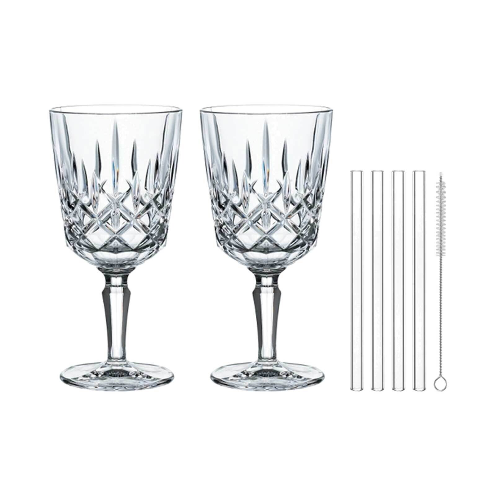Cocktailgläser mit Glastrinkhalmen Noblesse  2er Set