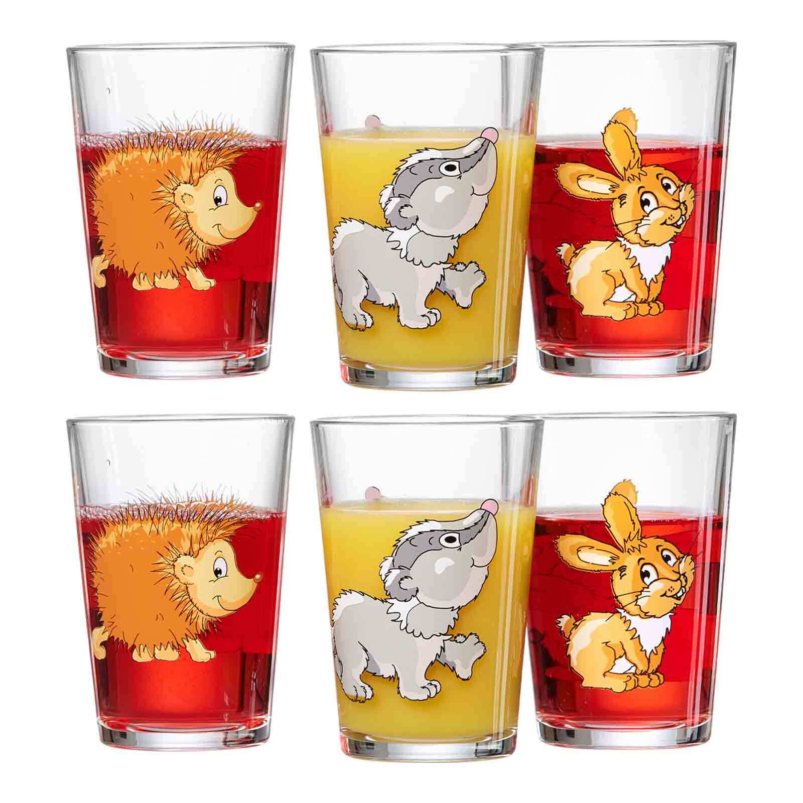 Ritzenhoff & Breker Kindergl&auml;ser Waldtiere 205 ml 6er Set 