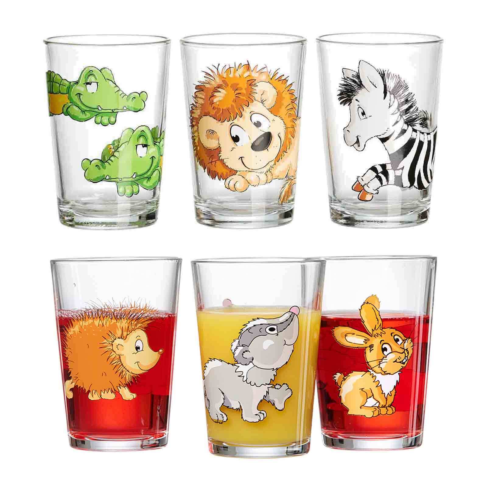 Ritzenhoff & Breker Kindergl&auml;ser Happy Zoo Waldtiere 205 ml 6er Set 