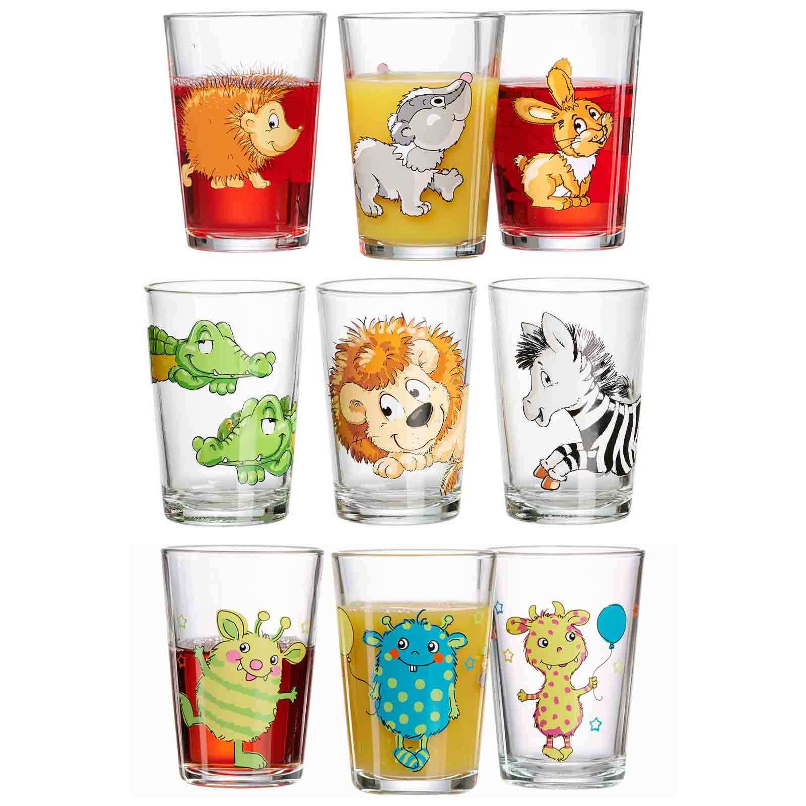 Ritzenhoff & Breker Kindergl&auml;ser Wald/Zoo/Monster 205 ml 9er Set 