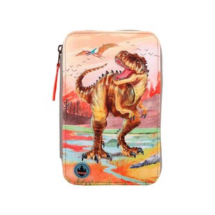 Depesche 3-Fach Federtasche LED Dino World 20 x 13 cm 