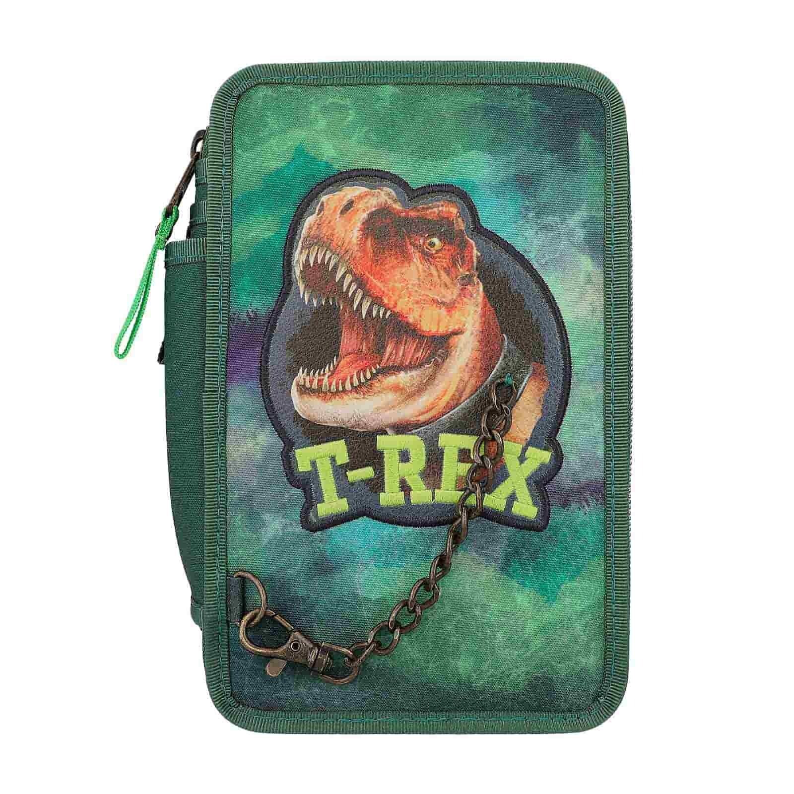 3-Fach Federtasche T-Rex Dino World 20 x 13 cm