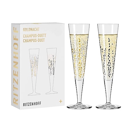 Ritzenhoff Champagnergläser Goldnacht 205 ml 2er Set 