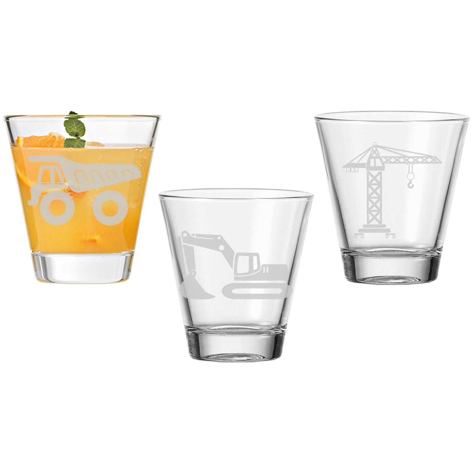 Kinderbecher Baustellenfahrzeuge  3er Set