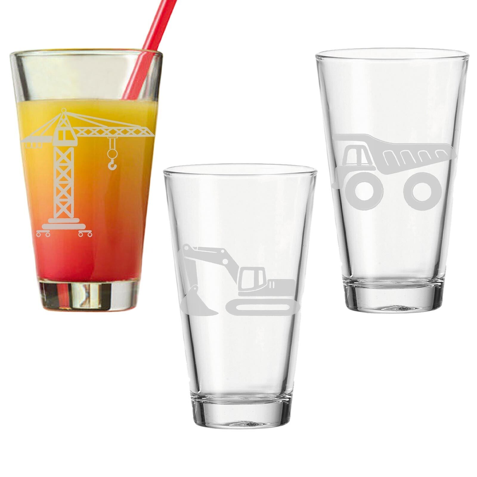 Kinderbecher Baustellenfahrzeuge  3er Set