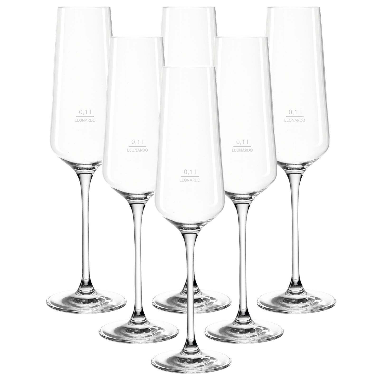 Sektgläser geeicht Puccini Gastro-Edition  6er Set