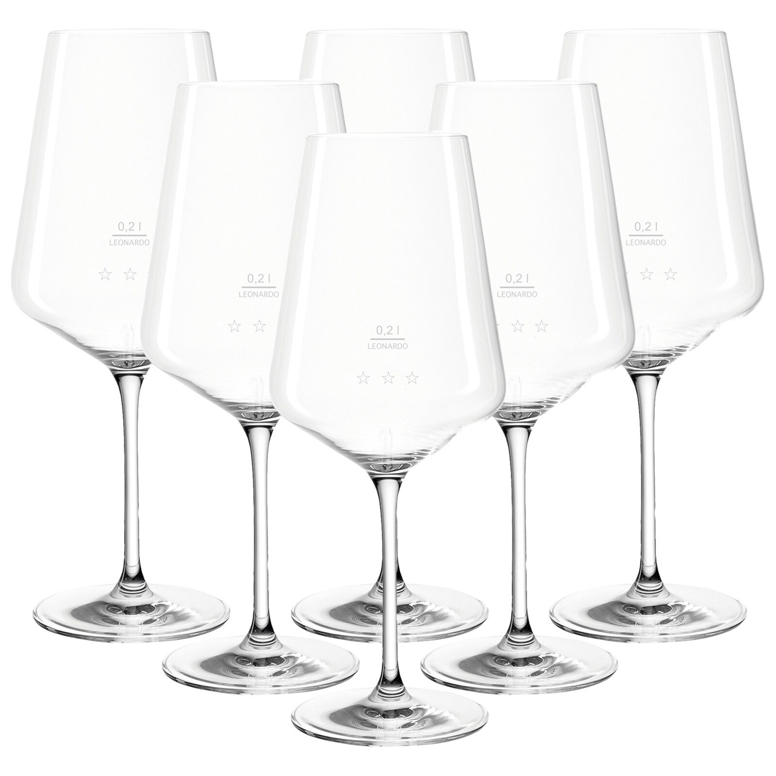 Rotweingläser geeicht Puccini Gastro-Edition  6er Set