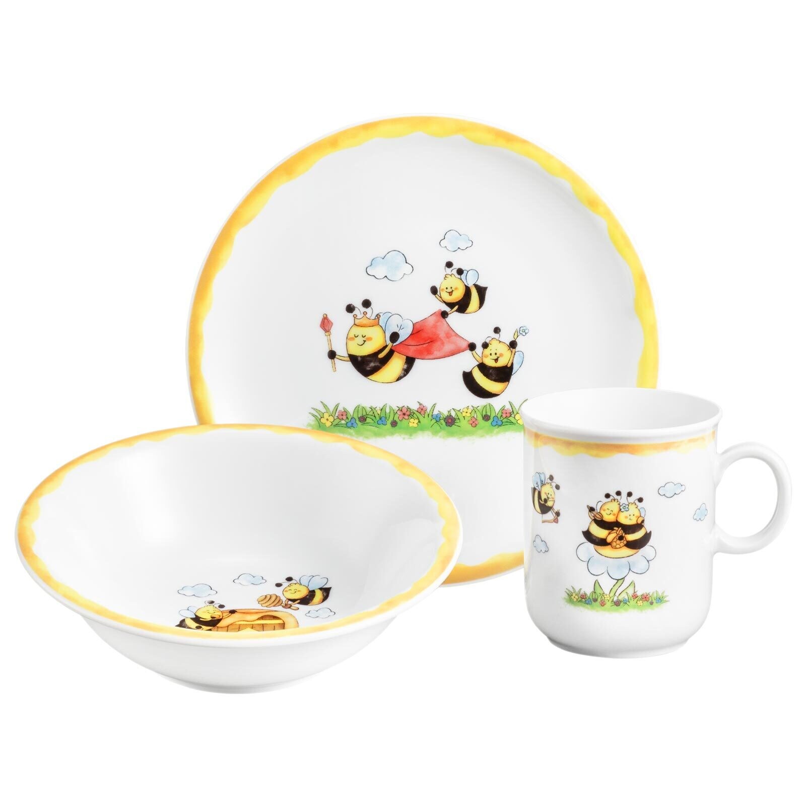 Kindergeschirr Set Compact Fleißige Bienen