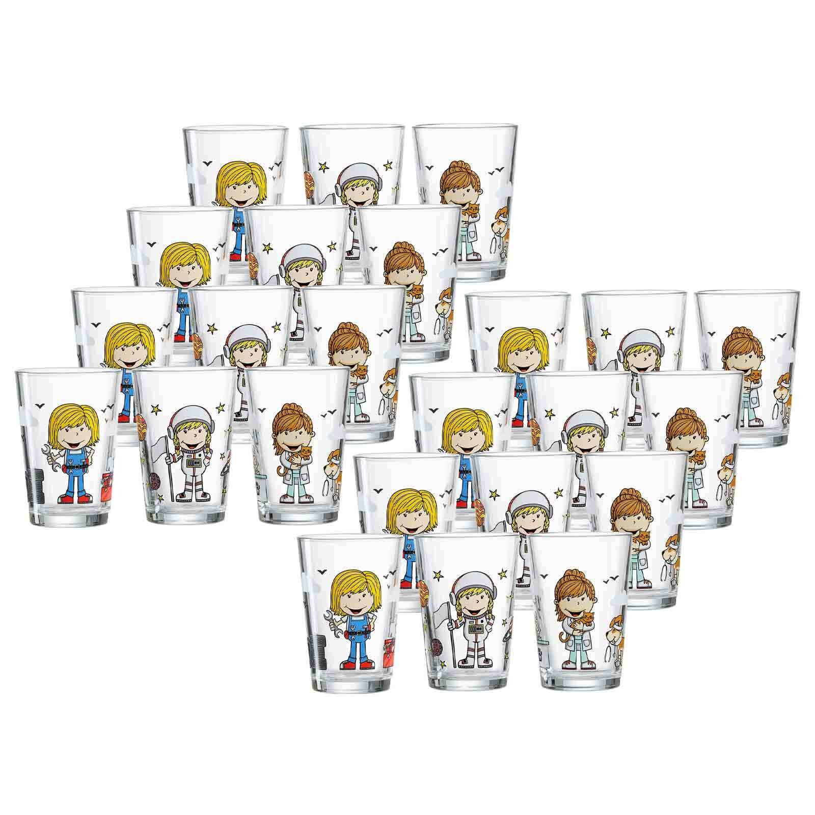 Kindergläser Berufe Mädchen  24er Set