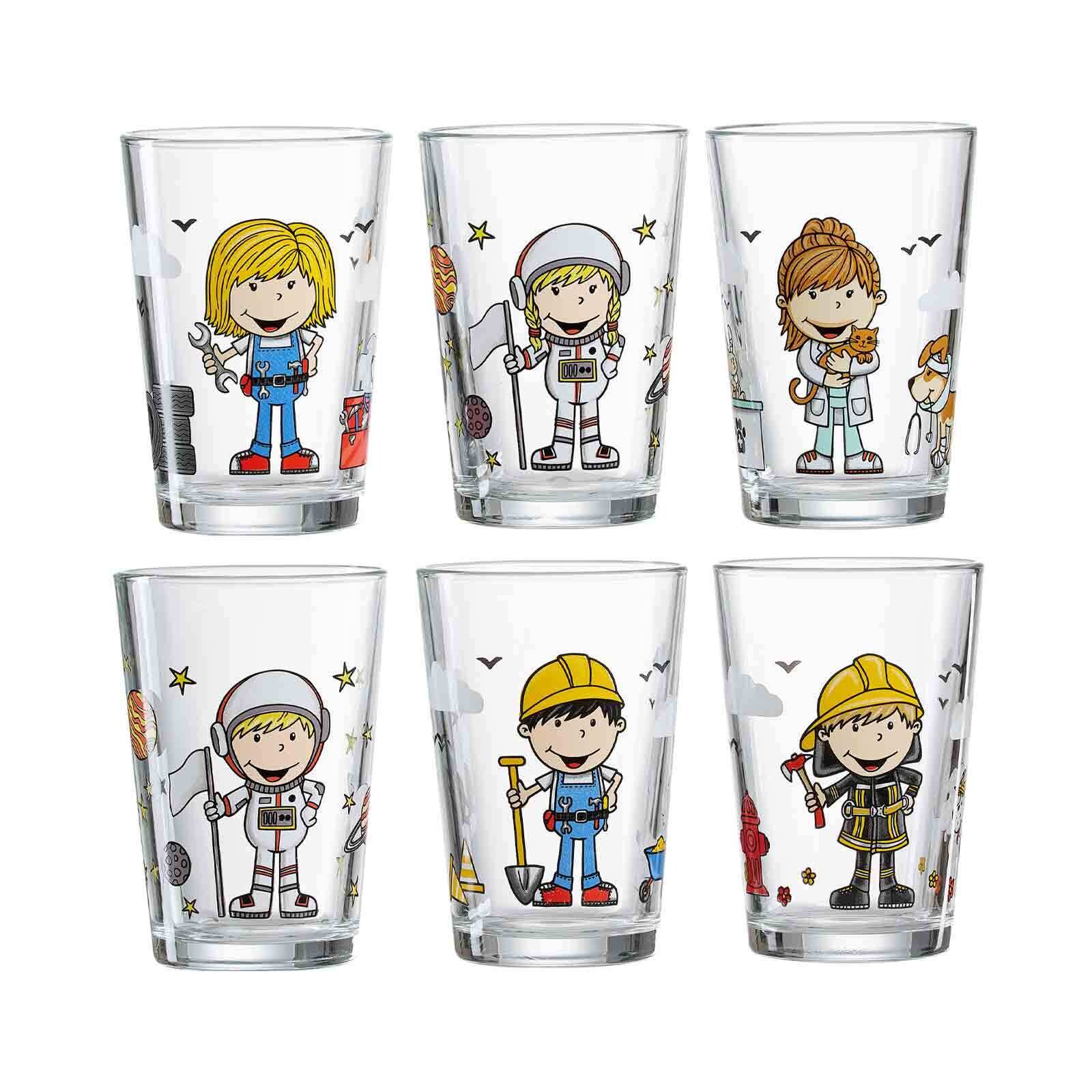 Kindergläser Berufe Jungs & Mädchen  6er Set