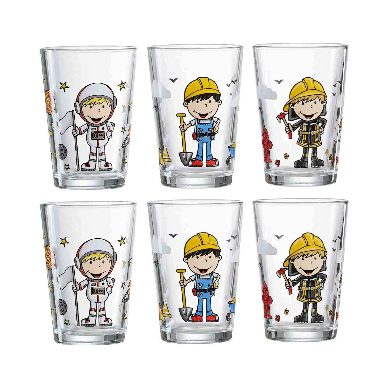Kindergläser Berufe Jungen  6er Set