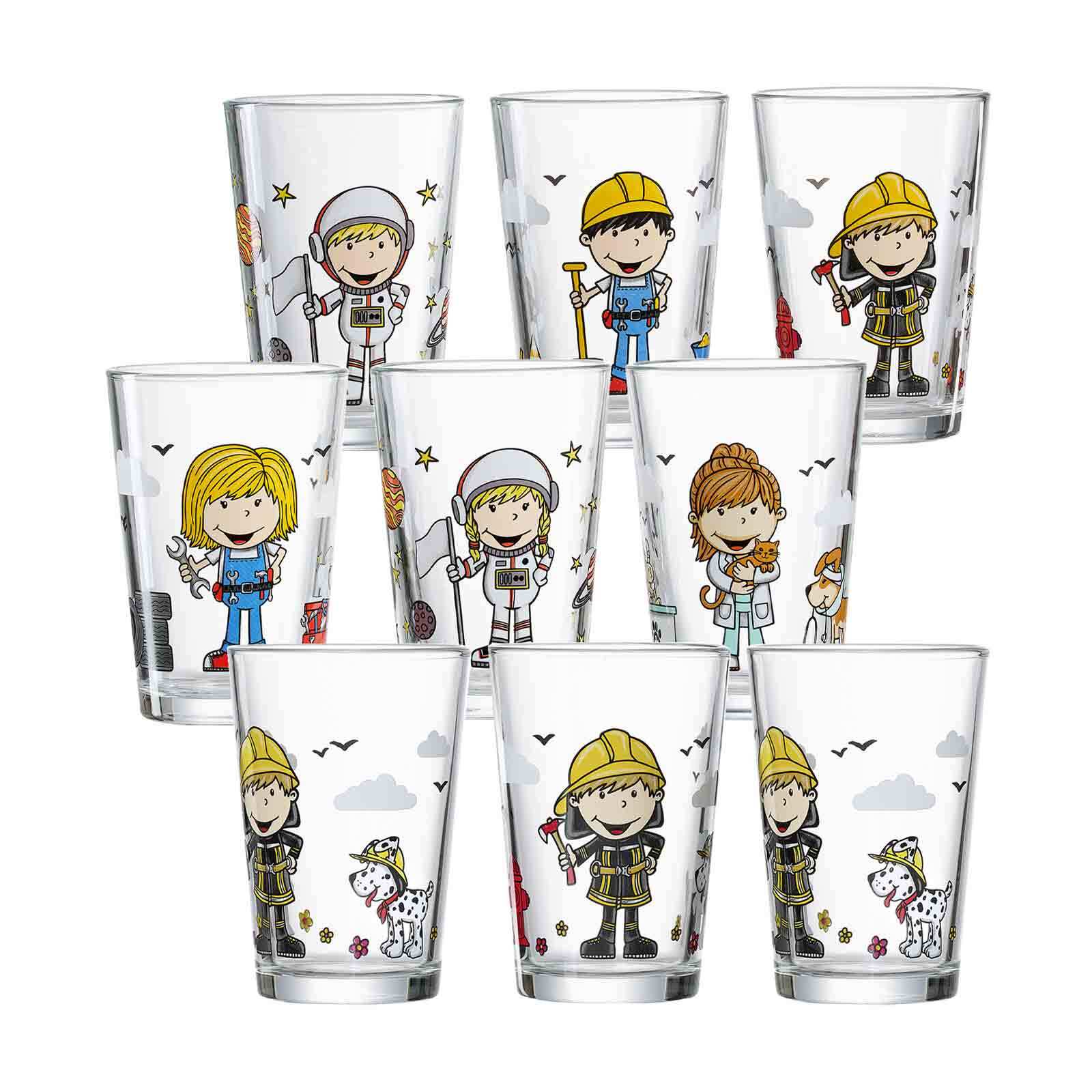 Ritzenhoff & Breker Kindergl&auml;ser Berufe 205 ml 9er Set 