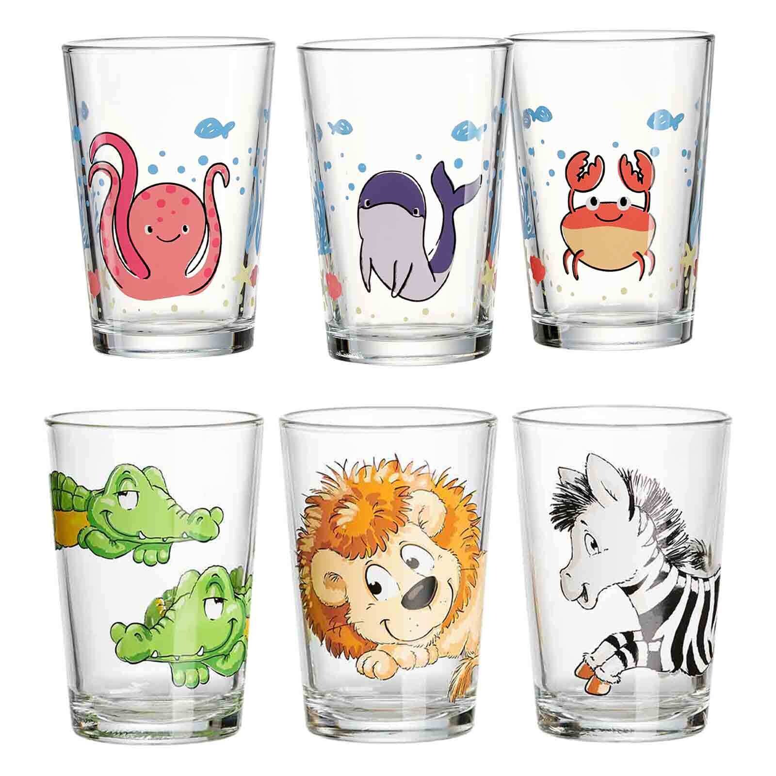 Kindergläser Meeres- und Zootiere  6er Set