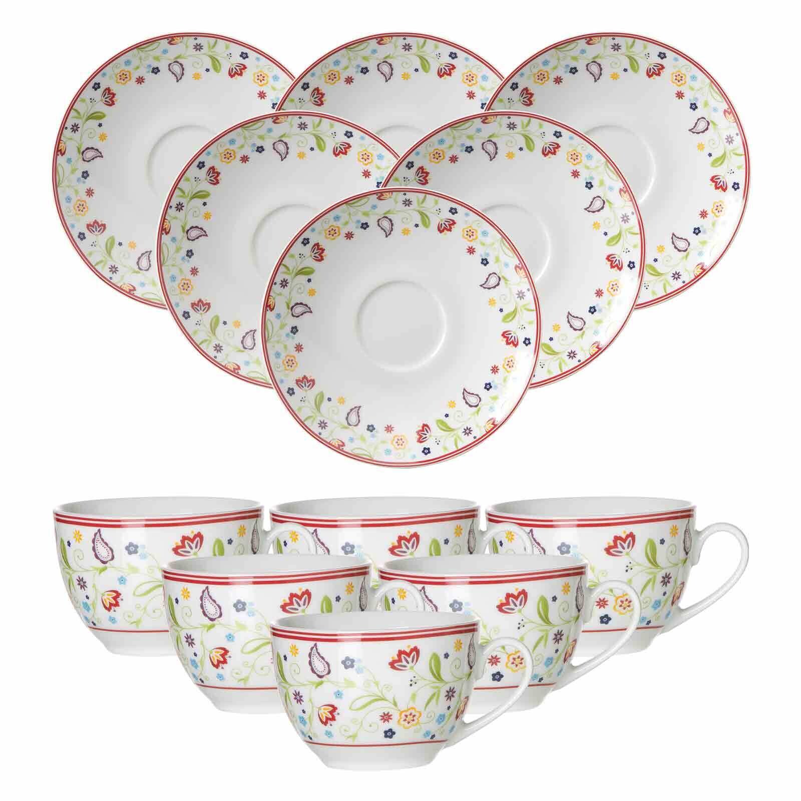Kaffeetassen mit Untertassen Shanti  6er Set